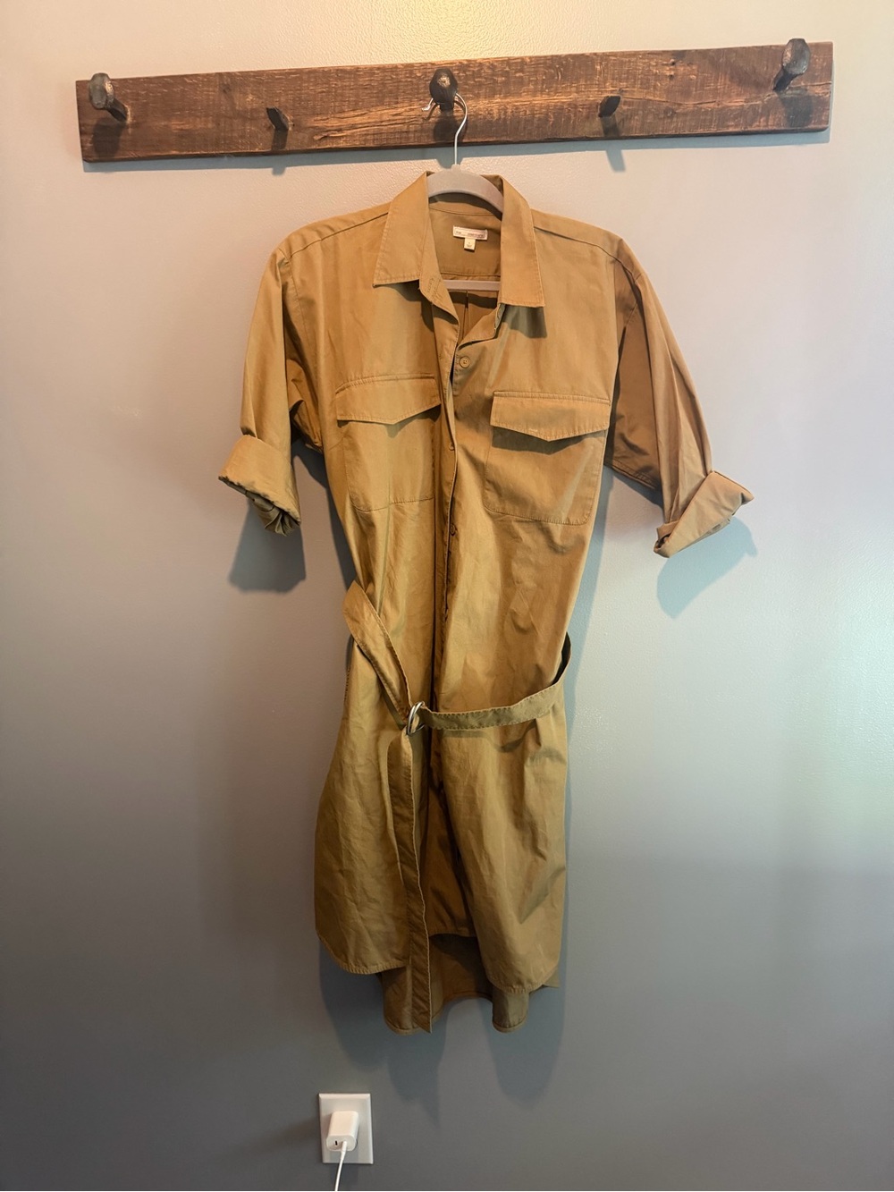 GAP Tan Utility Shirt Dress